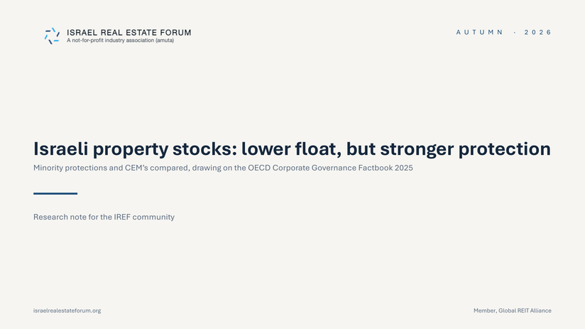 Israeli property stocks: lower float, but stronger protection — cover