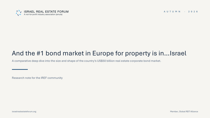 And the #1 bond market in Europe for property is in…Israel — cover