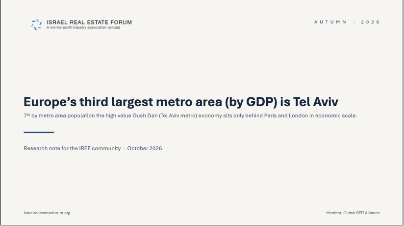 Europe’s third largest metro area (by GDP) is Tel Aviv — cover